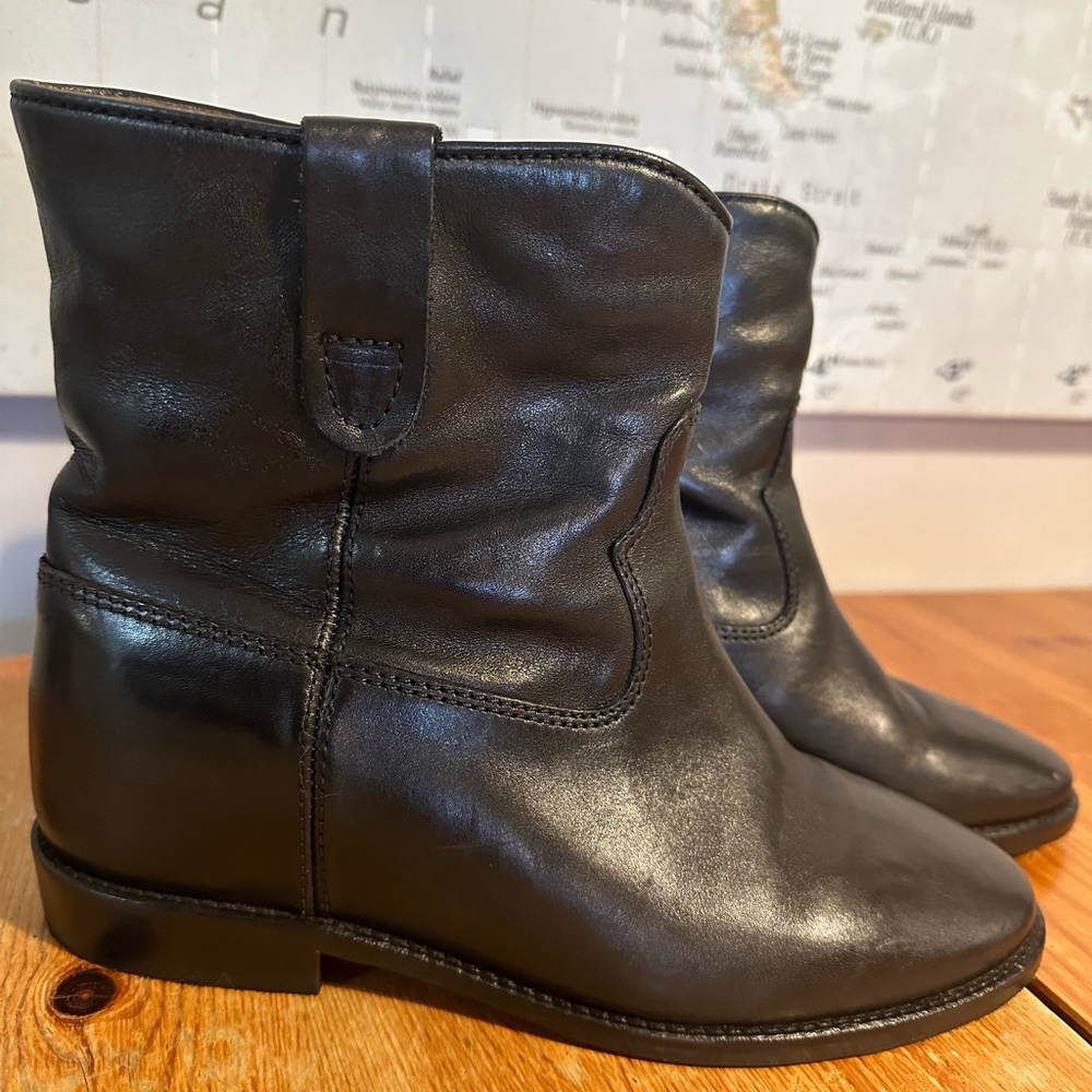 Isabel Marant Crisi Black Ankle Boot Size 38